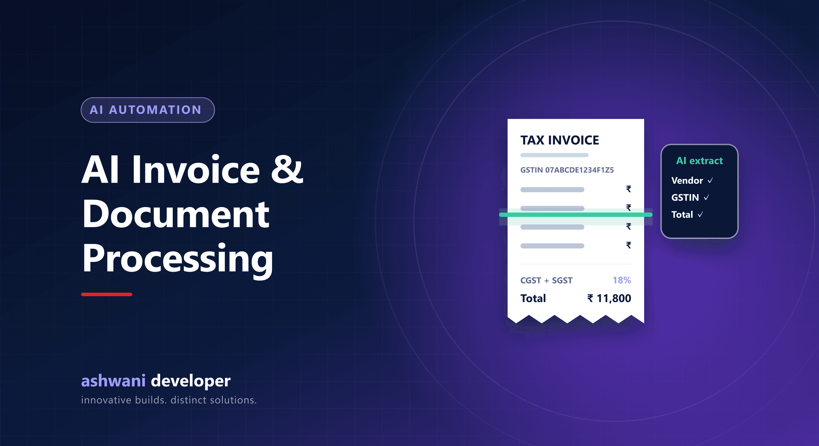 AI extracting data from invoices and documents into business software