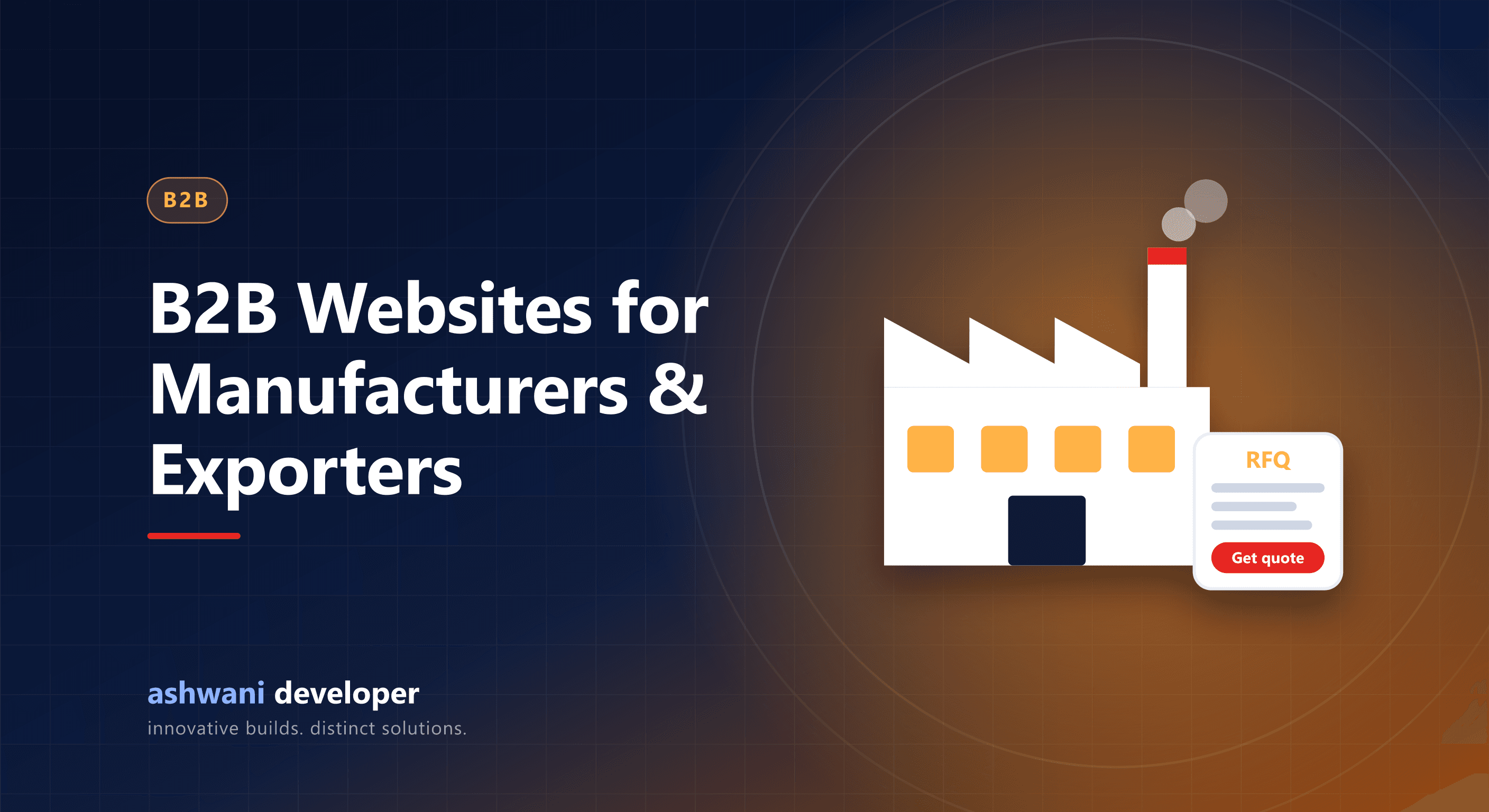 B2B manufacturer website with product catalogue and RFQ form