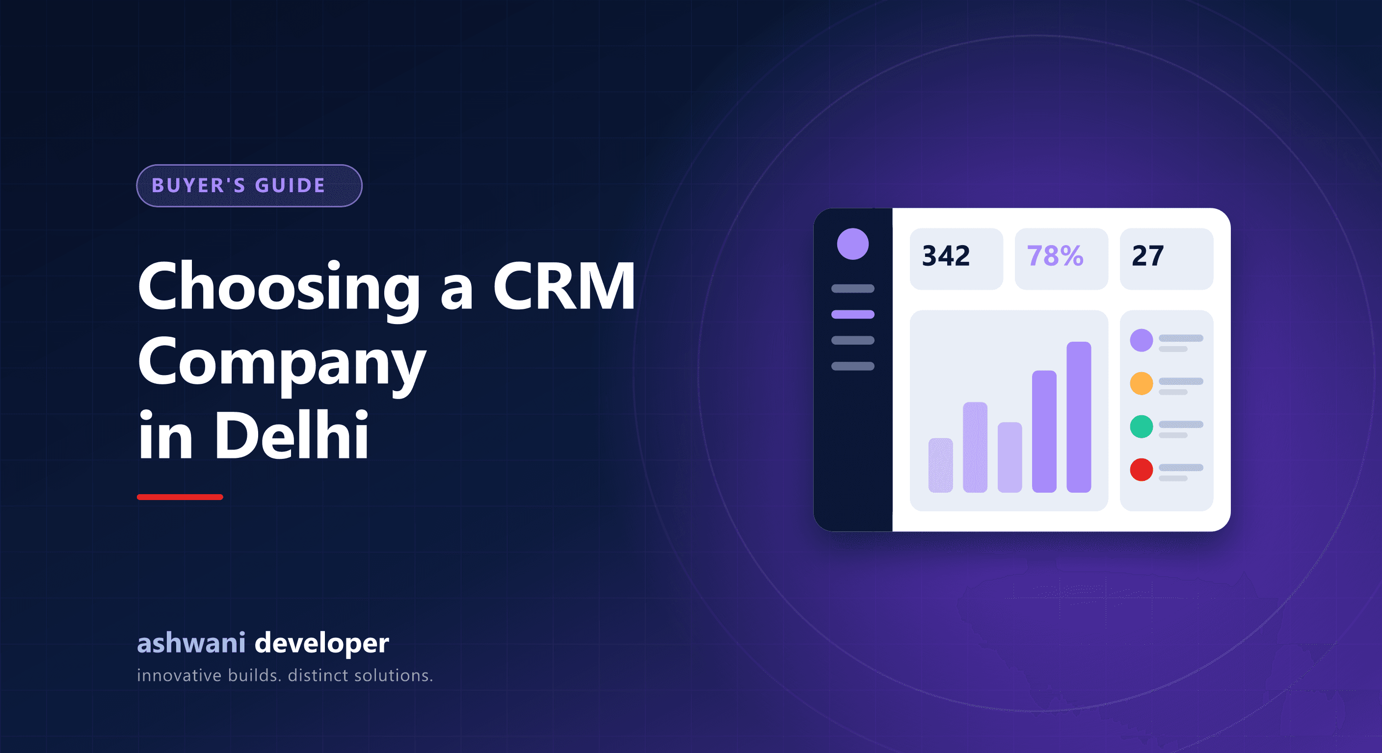 Custom CRM dashboard planned with a CRM development company in Delhi