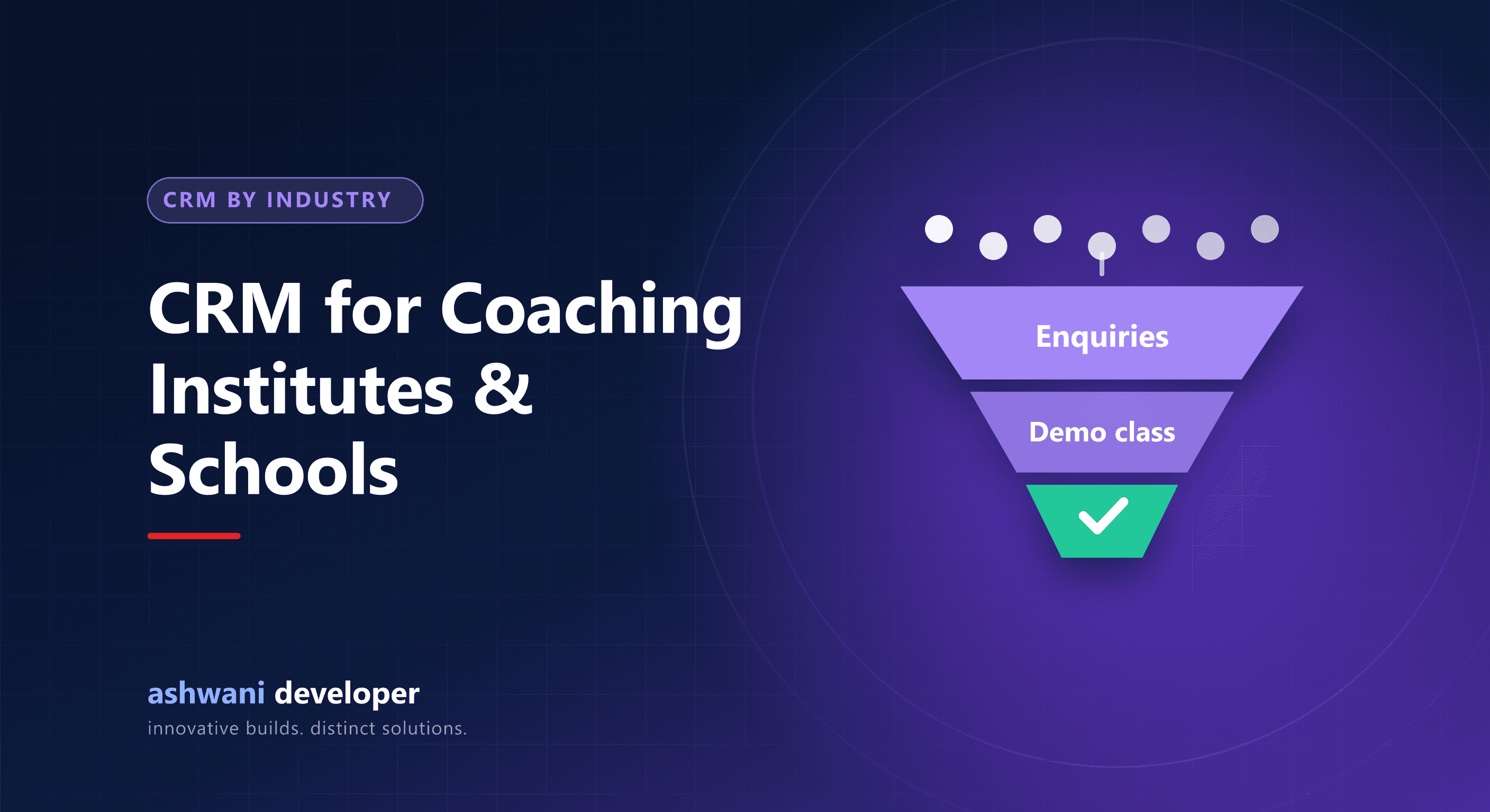 Education CRM tracking student enquiries from demo class to admission