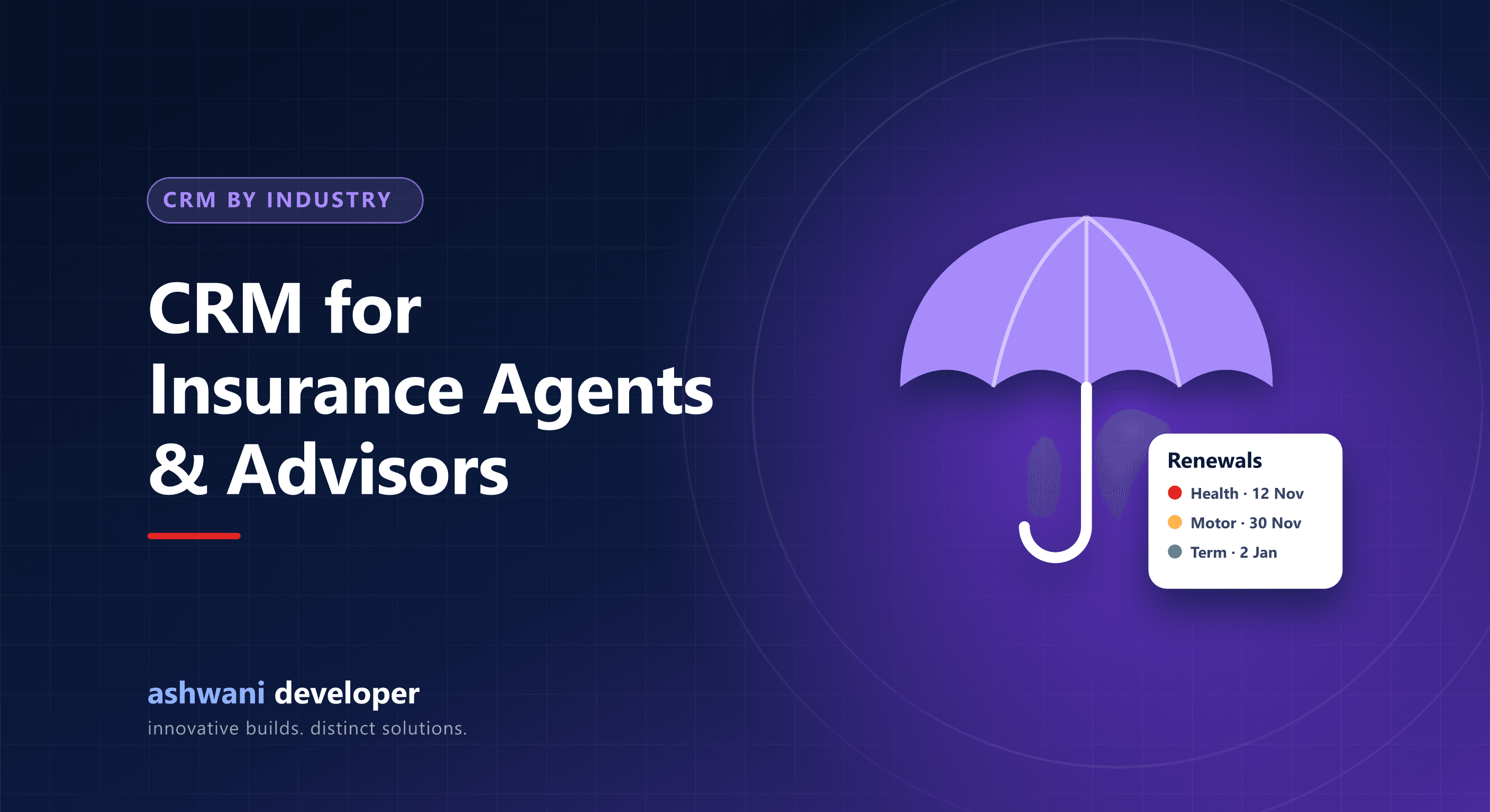 Insurance agent CRM with policy renewals and client records