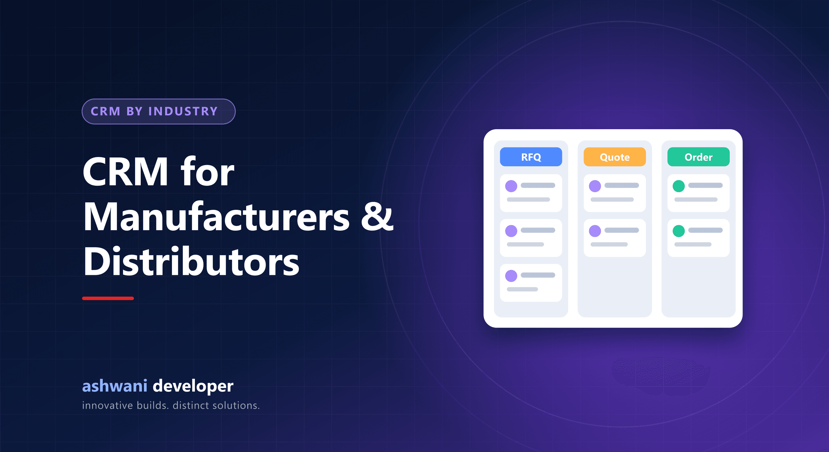 CRM for manufacturers managing dealers, quotations and orders