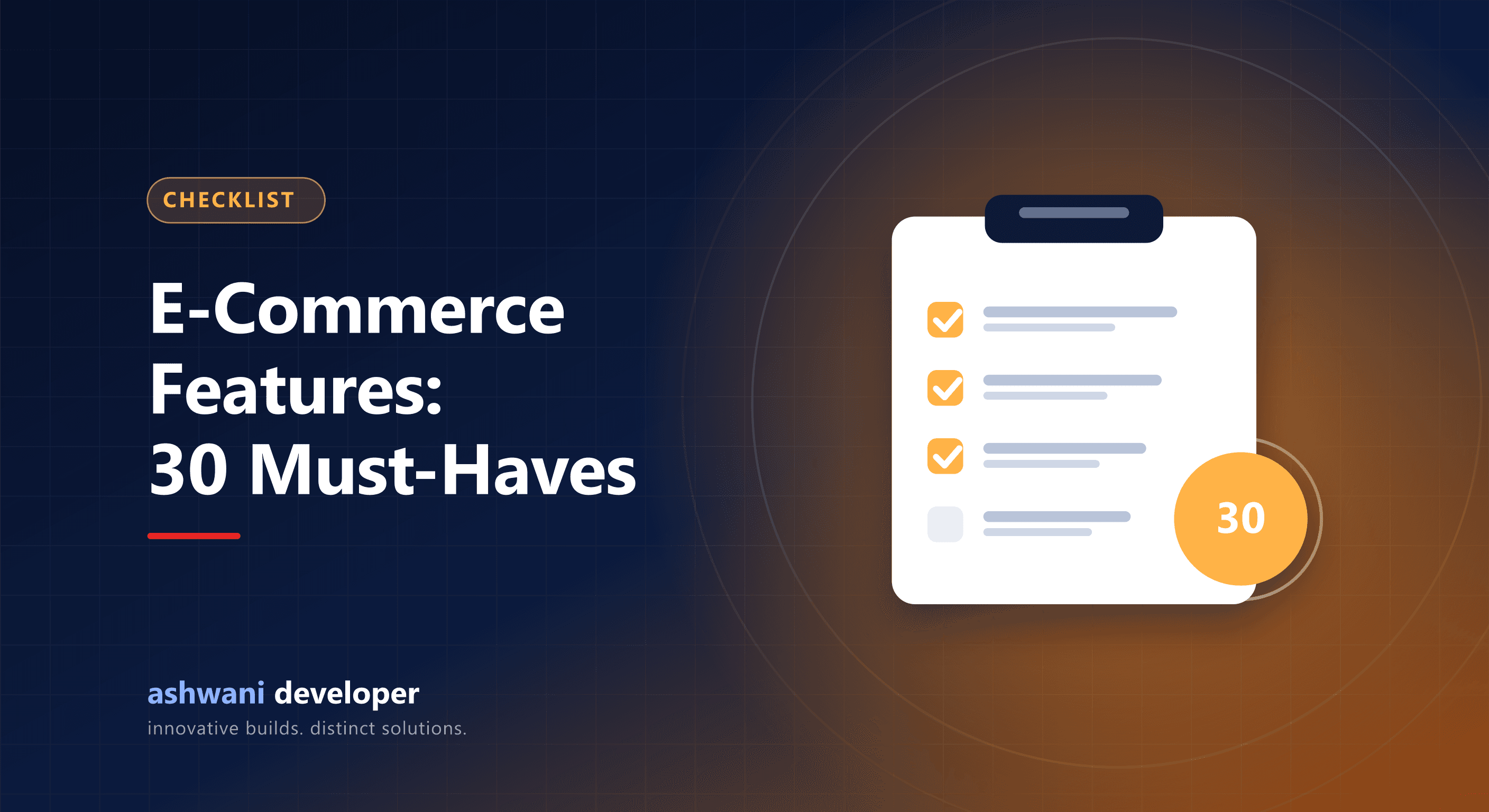 E-commerce website features checklist for an online store
