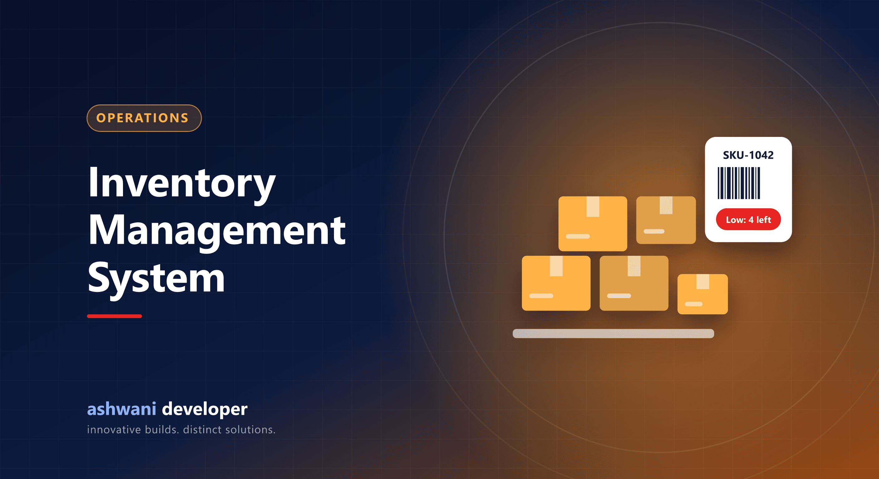 Inventory management system tracking stock, warehouses and orders