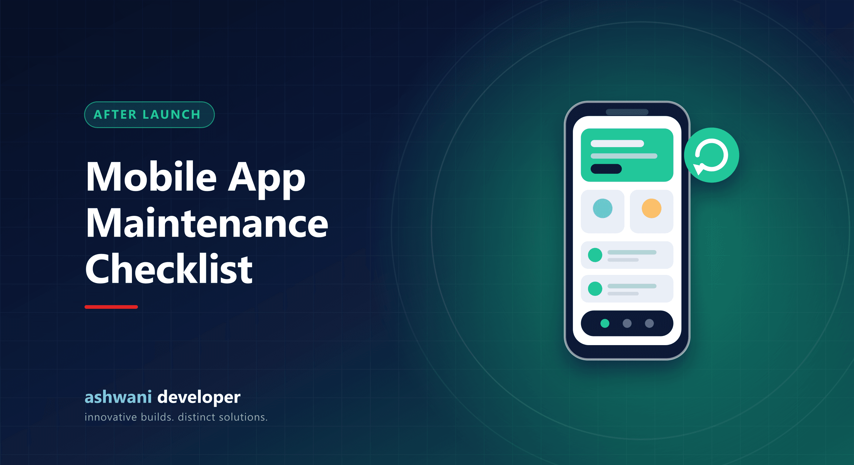Mobile app maintenance with updates, monitoring and security checks