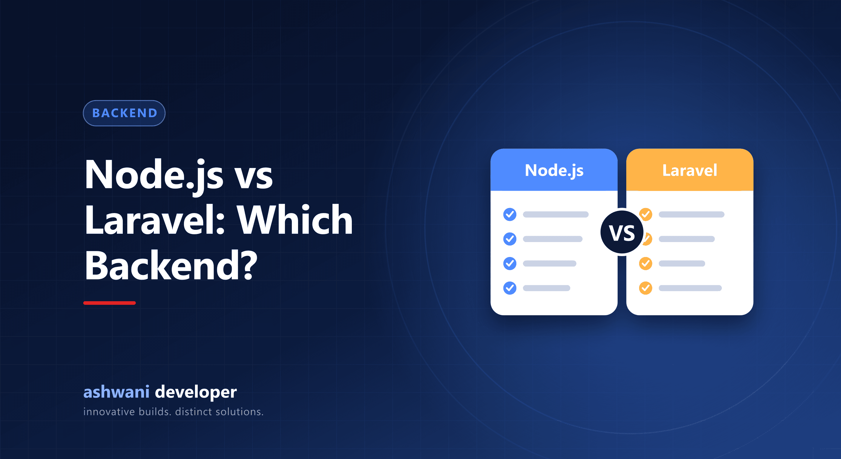 Node.js backend compared with Laravel PHP framework