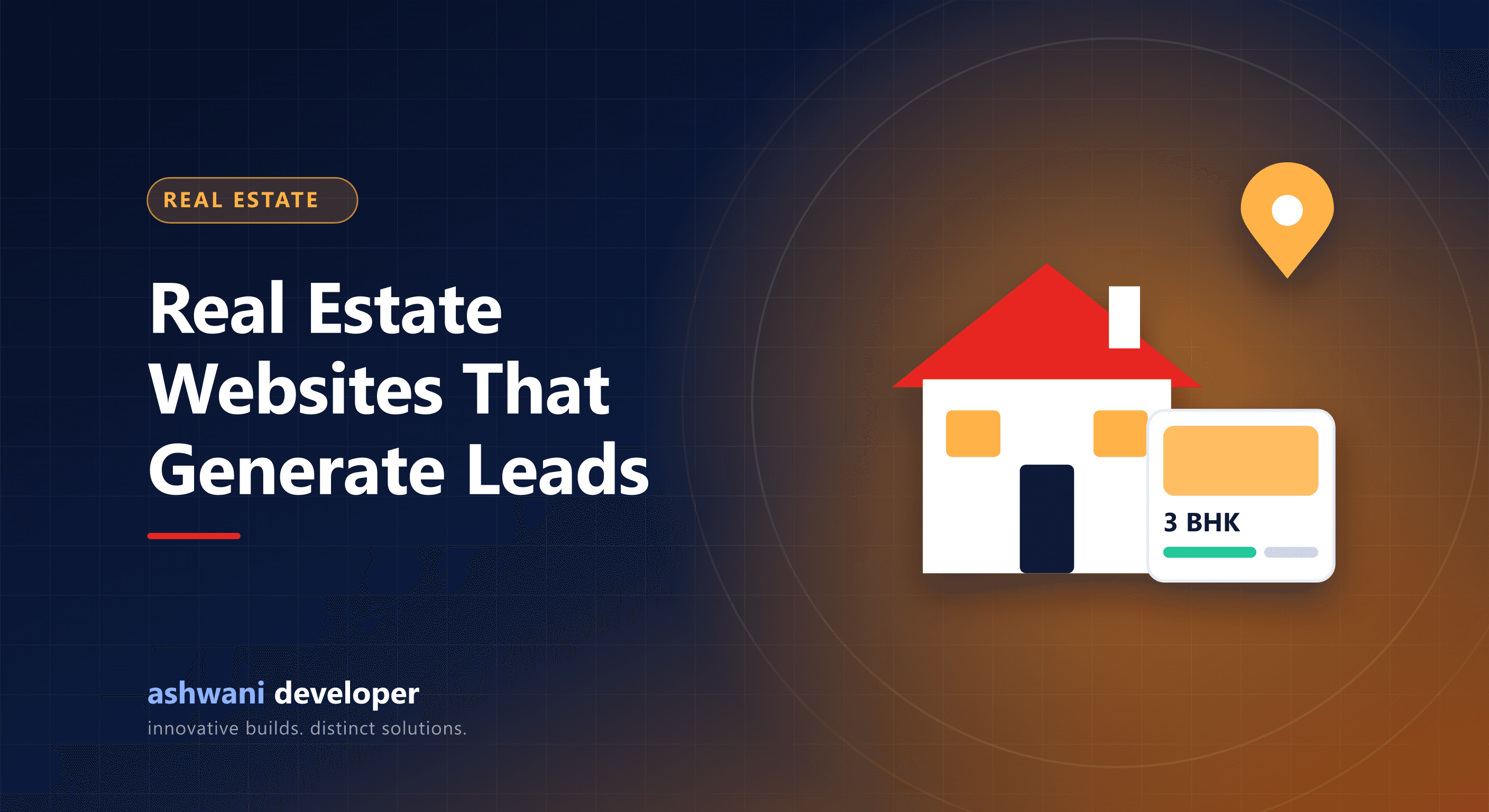 Real estate website with property listings, search filters and enquiry form
