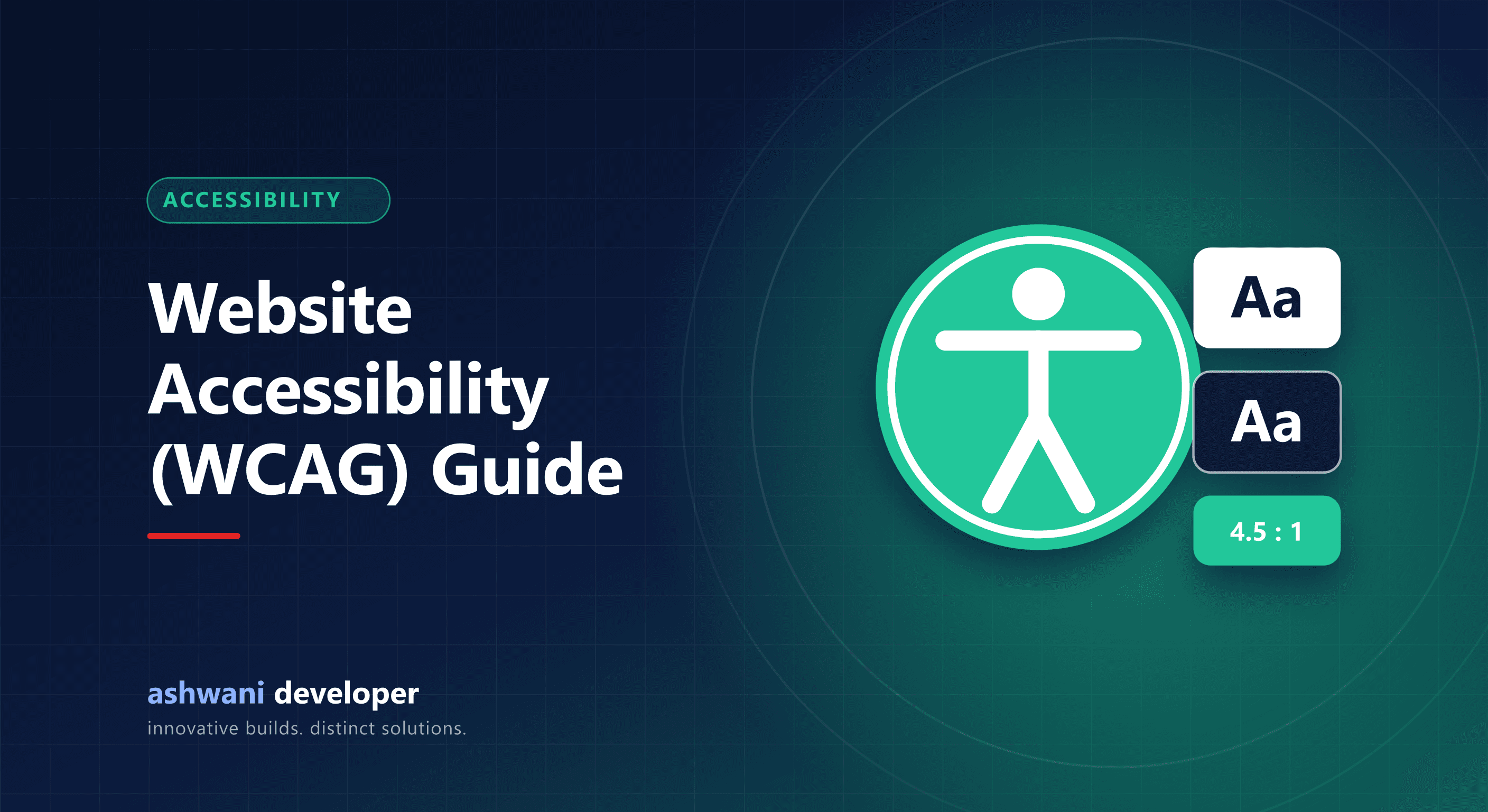 Accessible website design following WCAG guidelines