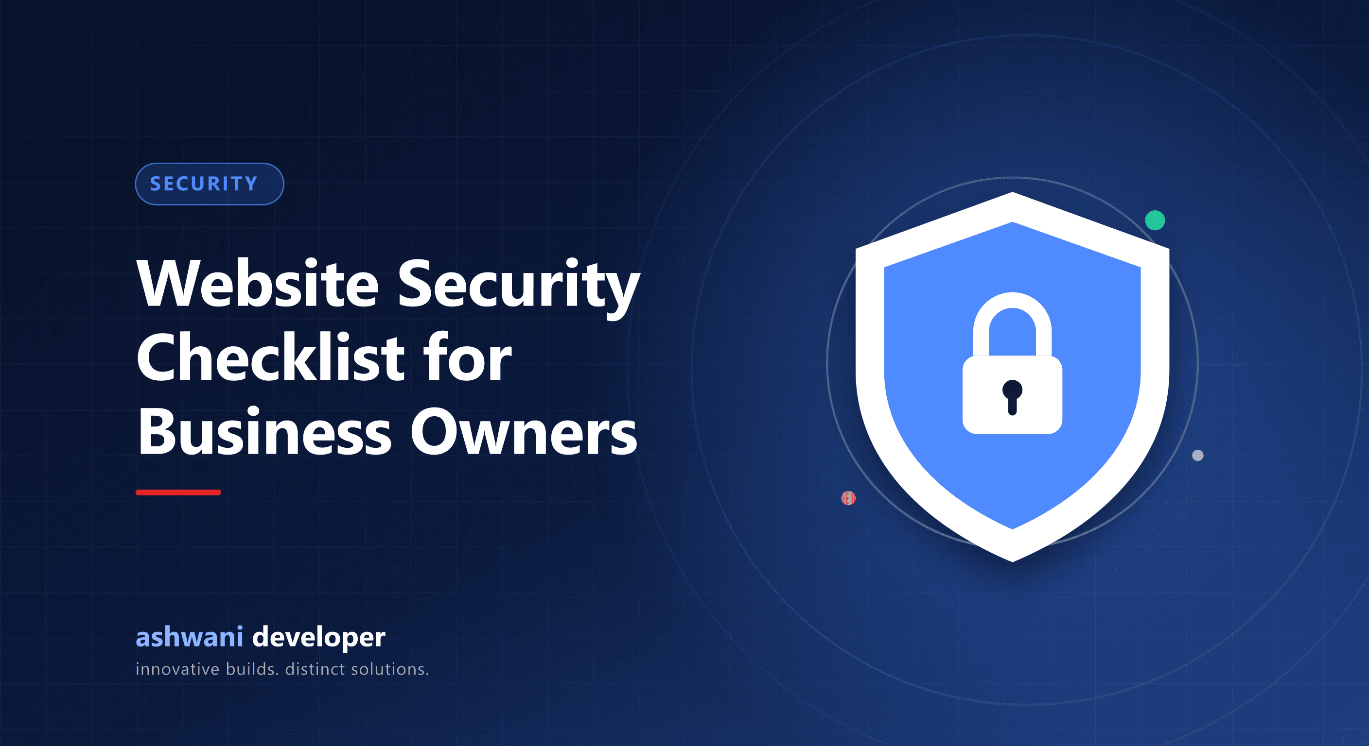Website security checklist protecting a business website