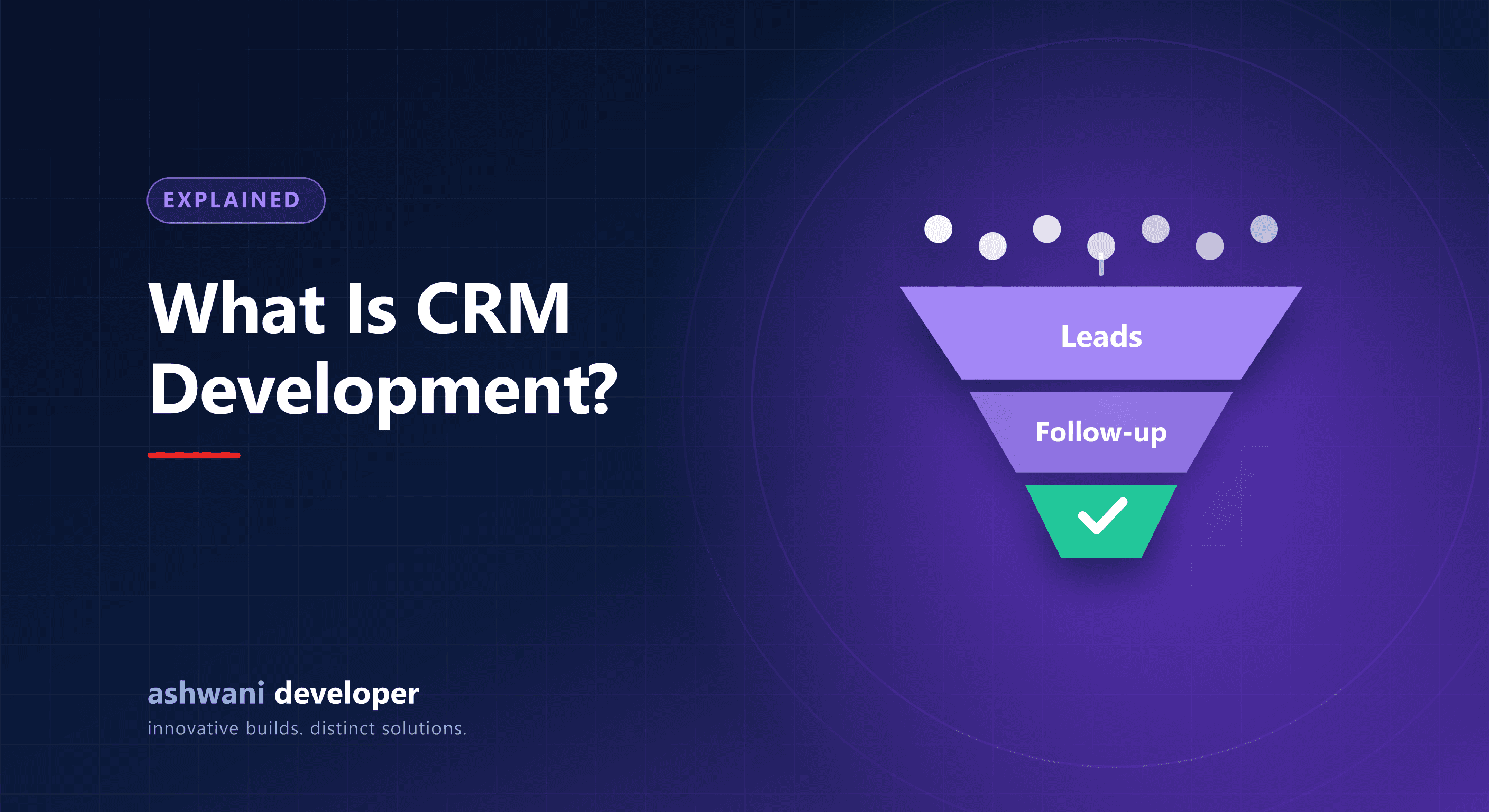 Diagram explaining what CRM development involves for a business