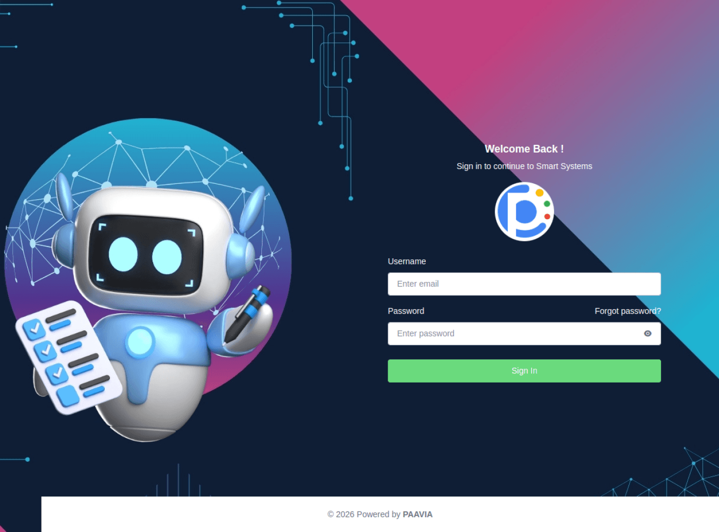 Paavia Smart Systems website
