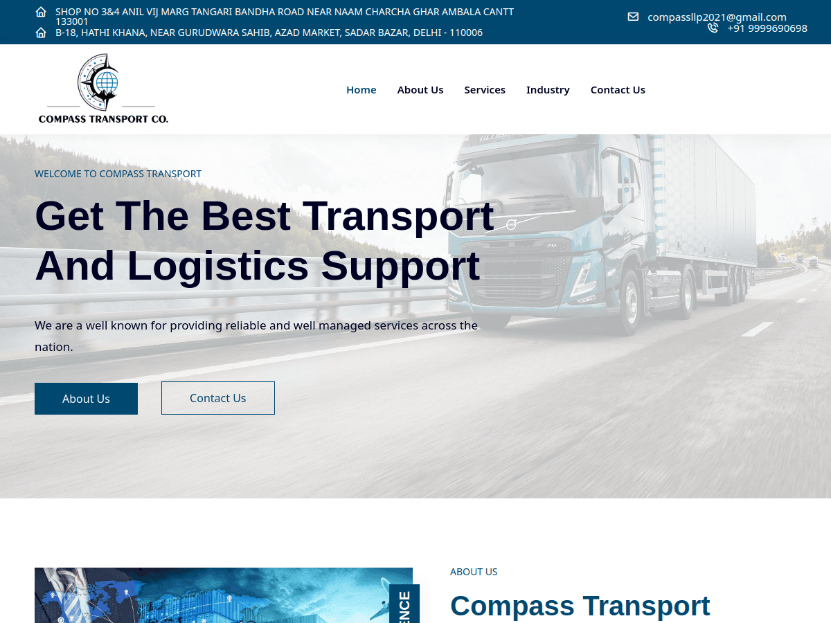 Compass Transport home page