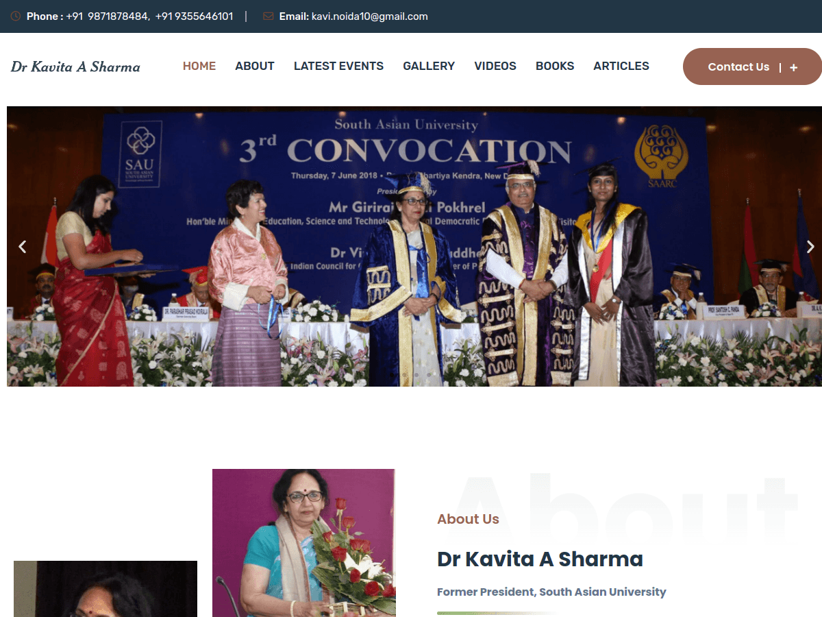 Dr. Kavita Sharma home page