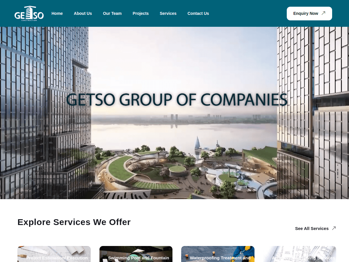 Getso Constructions home page