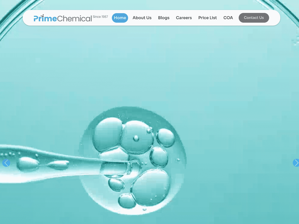 Prime Chemical home page