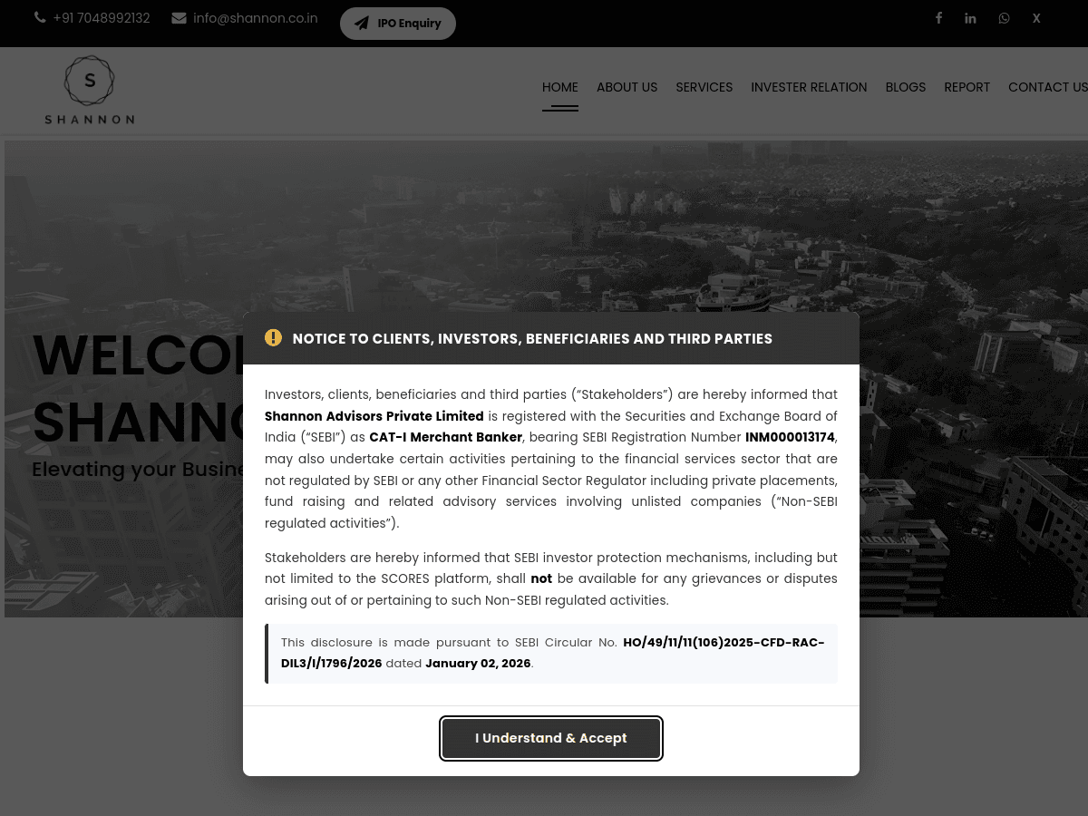 Shannon home page