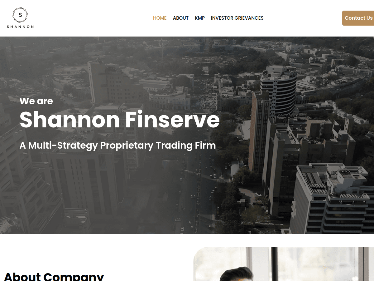 Shannon Finserve home page
