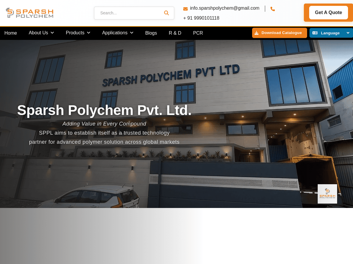 Sparsh Polychem home page