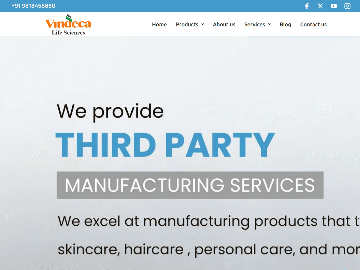 Vindeca home page